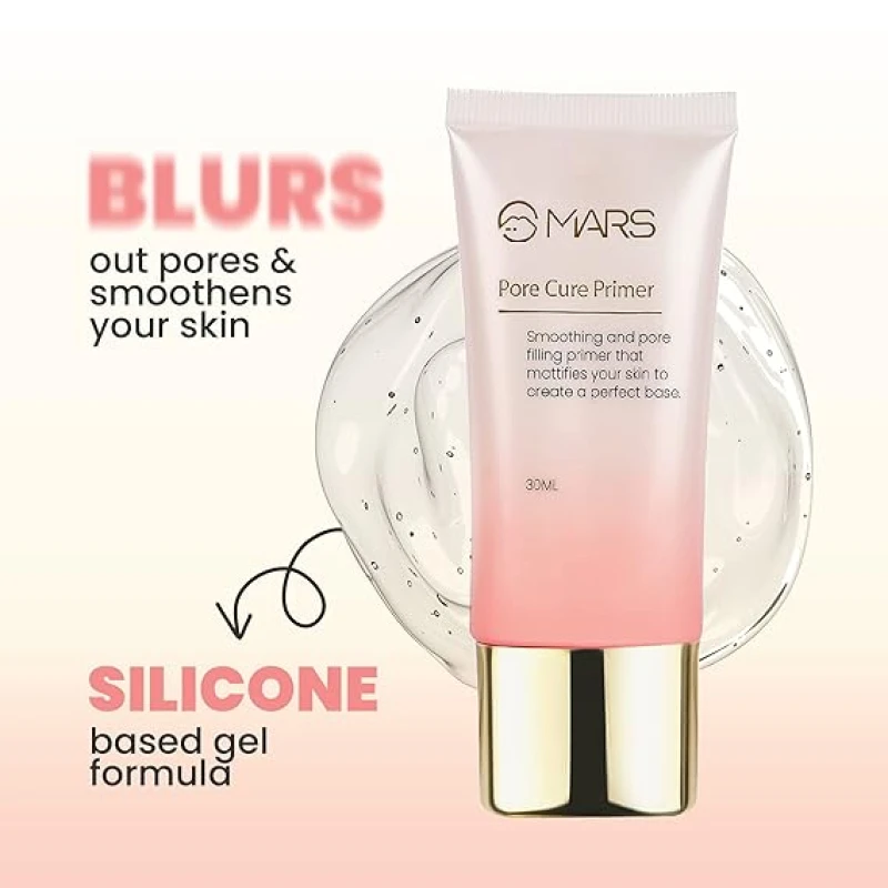 MARS Pore Cure Primer | Smooth Base | Long Lasting Makeup Primer with Oil Control (30ml) thumbnail 3